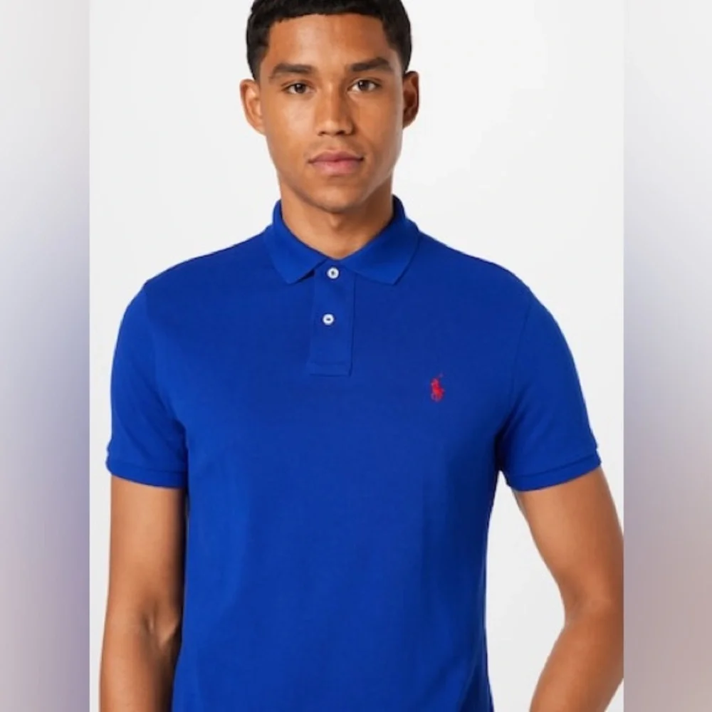Polo Ralph Lauren Men’s Royal Blue‎ Custom Fit Classic Preppy Shirt XXL 2XL